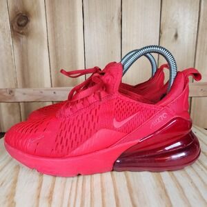 Nike Air Max 270 Shoes Youth Size 4.5Y Red CW6987-600 Mesh Running Sneakers